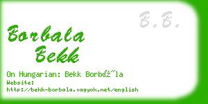 borbala bekk business card